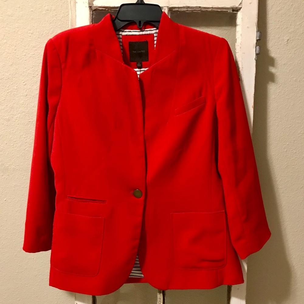 The Limited red suit jacket